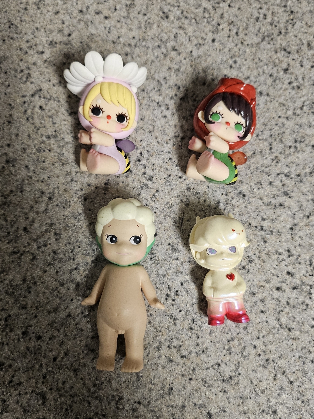 Collectible Kids Character Toy Figures - White, Red, Cream, Brown